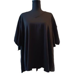 Black Vneck Blouse 2x